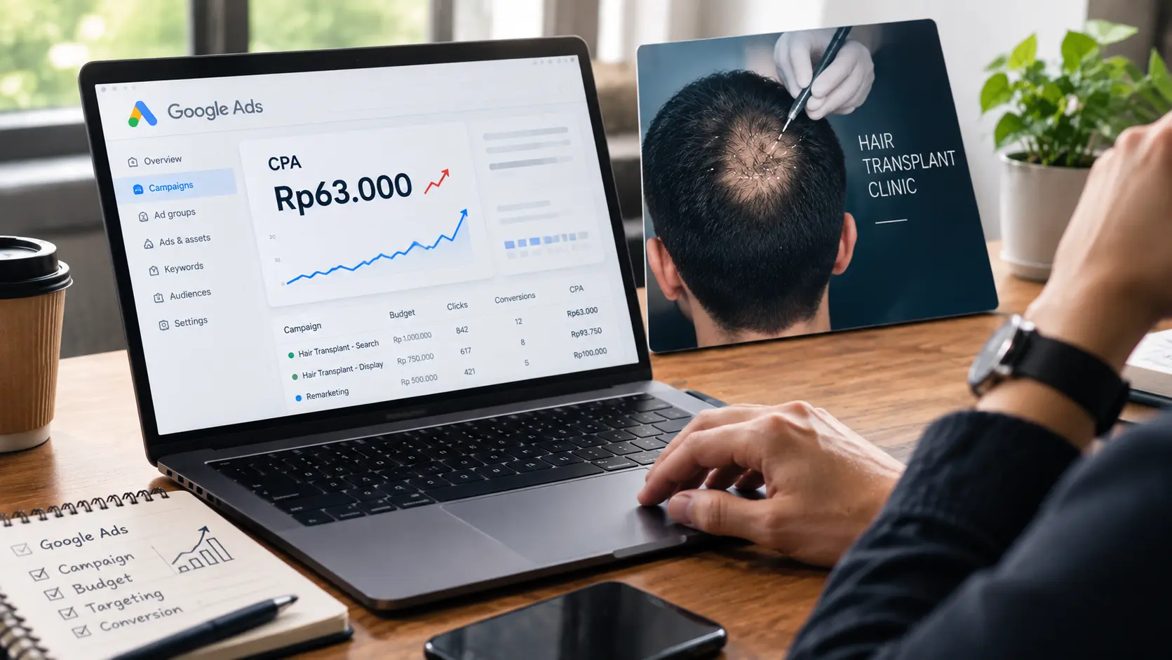 CPA Rp63 Ribu yang Ternyata Menipu, Studi Kasus Google Ads Klinik Tanam Rambut